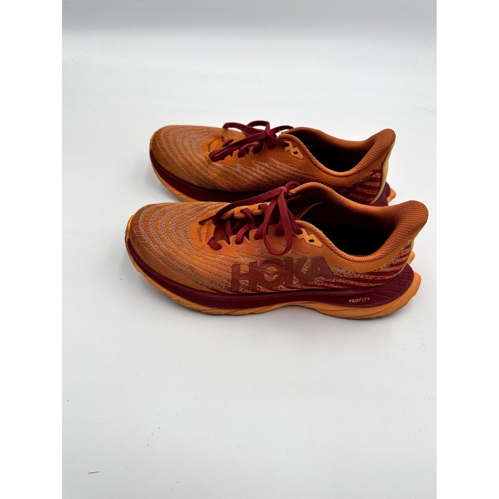 Hoka One One Mach 5 1127894-AHRT Womens US 9B Running Shoes Orange Red Sneakers